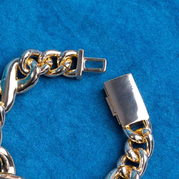 20MM Moissanite Infinity Link Bracelet 14K Gold - Image 11