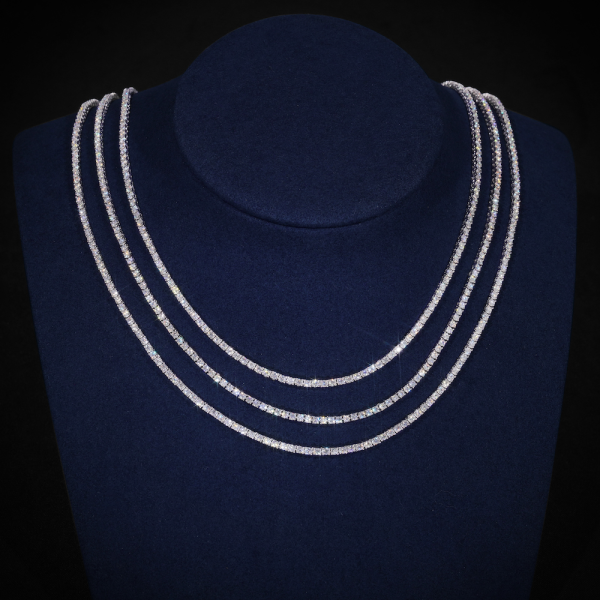 2MM Moissanite Tennis Chain 14K Gold - Image 4