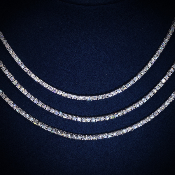 2MM Moissanite Tennis Chain 14K Gold - Image 5