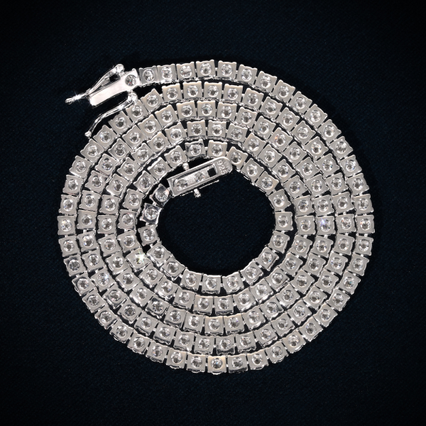2MM Moissanite Tennis Chain 14K Gold - Image 6