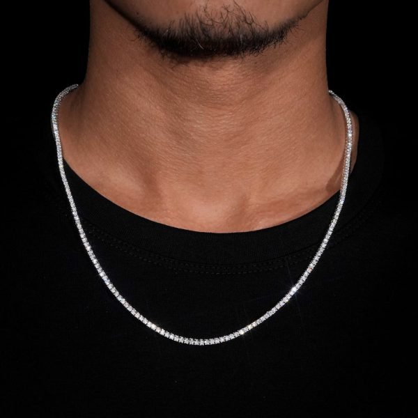 2MM Moissanite Tennis Chain 14K Gold - Image 2