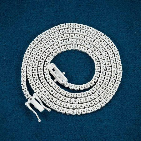2MM Moissanite Tennis Chain 14K Gold - Image 14