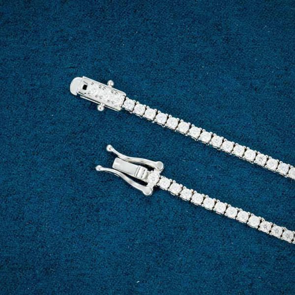 2MM Moissanite Tennis Chain 14K Gold - Image 9