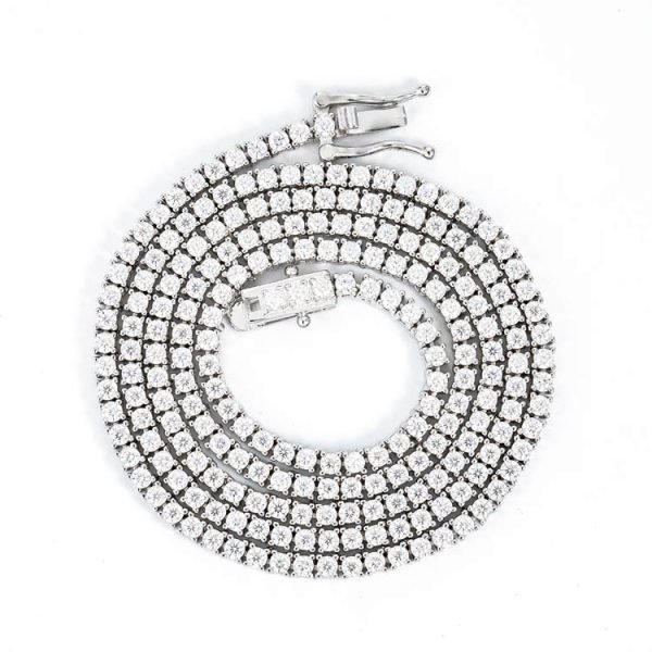2MM Moissanite Tennis Chain 14K Gold - Image 15