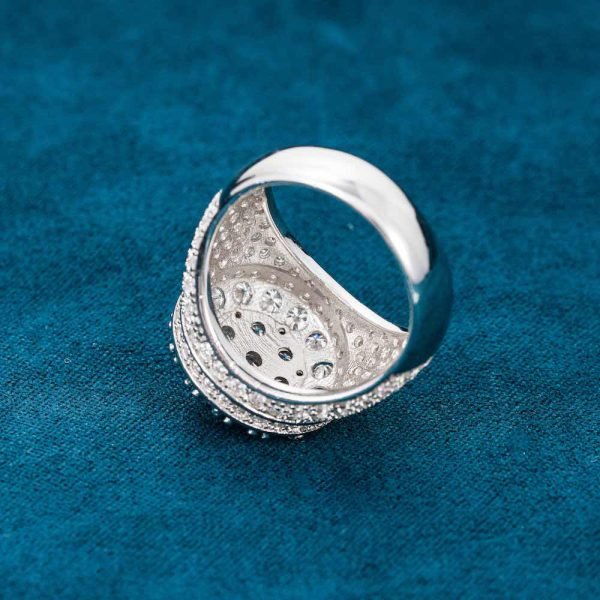 Moissanite Prong Dome Ring 14k - Image 6