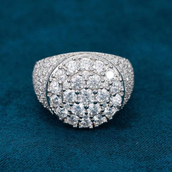 Moissanite Prong Dome Ring 14k - Image 2
