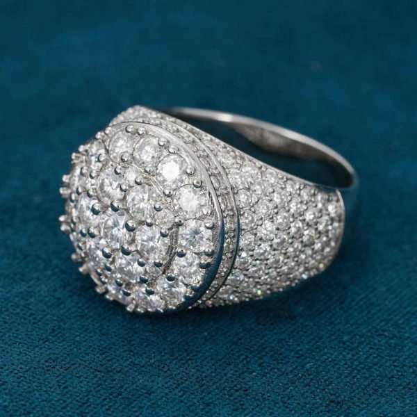 Moissanite Prong Dome Ring 14k - Image 3
