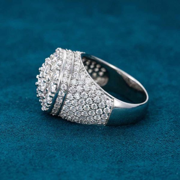 Moissanite Prong Dome Ring 14k - Image 5