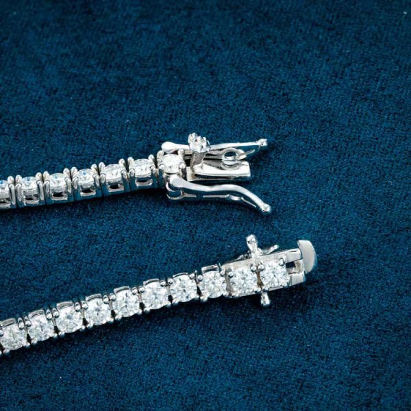 3MM Moissanite Tennis Bracelet 14K Gold - Image 8