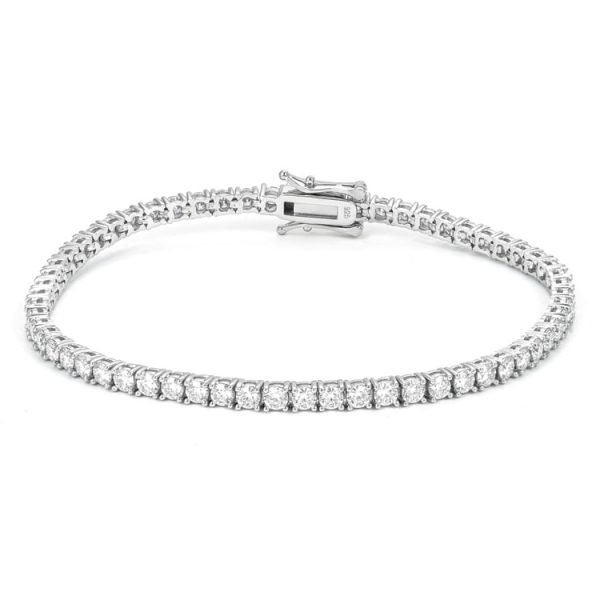3MM Moissanite Tennis Bracelet 14K Gold - Image 9