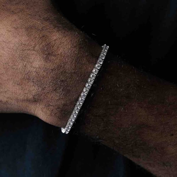 3MM Moissanite Tennis Bracelet 14K Gold - Image 3