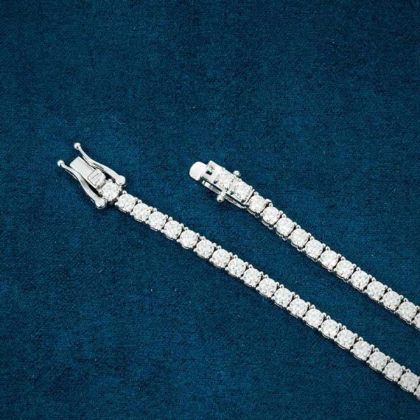 3MM Moissanite Tennis Chain 14K Gold - Image 15
