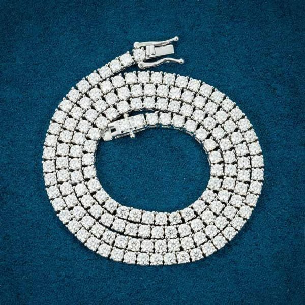 3MM Moissanite Tennis Chain 14K Gold - Image 12
