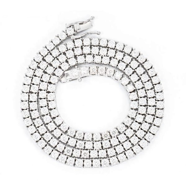 3MM Moissanite Tennis Chain 14K Gold - Image 17
