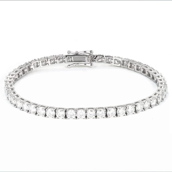 4MM Moissanite Tennis Bracelet 14K Gold - Image 13