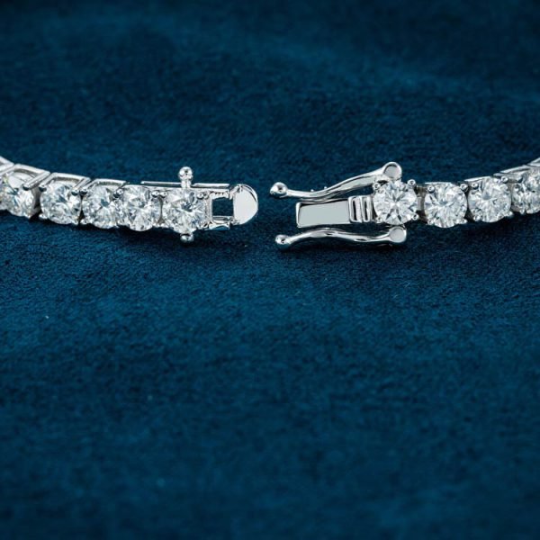 4MM Moissanite Tennis Bracelet 14K Gold - Image 9