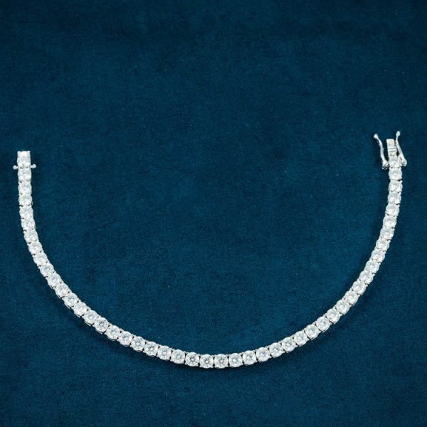 4MM Moissanite Tennis Bracelet 14K Gold - Image 12
