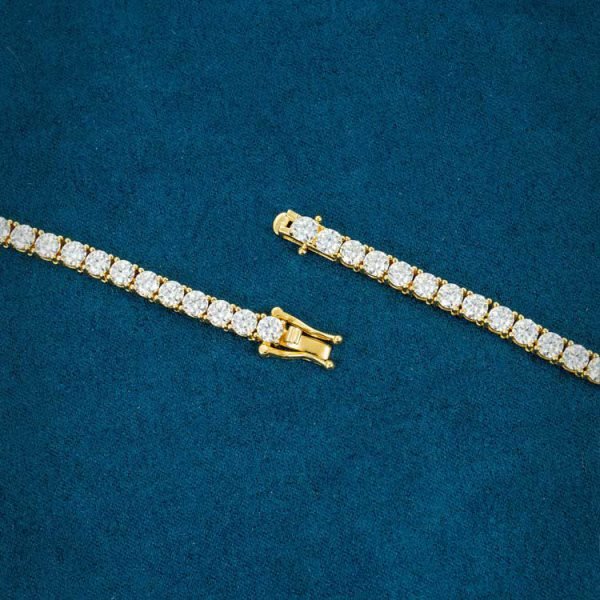 4MM Moissanite Tennis Chain 14K Gold - Image 13