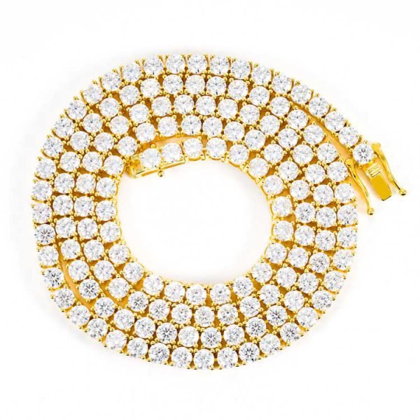 4MM Moissanite Tennis Chain 14K Gold - Image 15