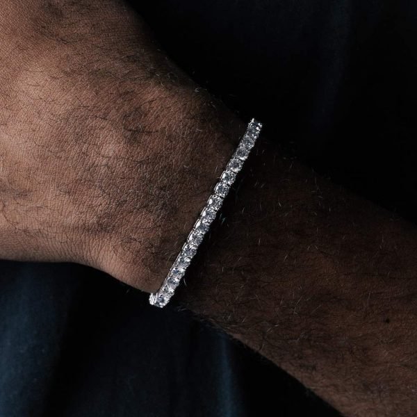 4MM Moissanite Tennis Bracelet 14K Gold - Image 5