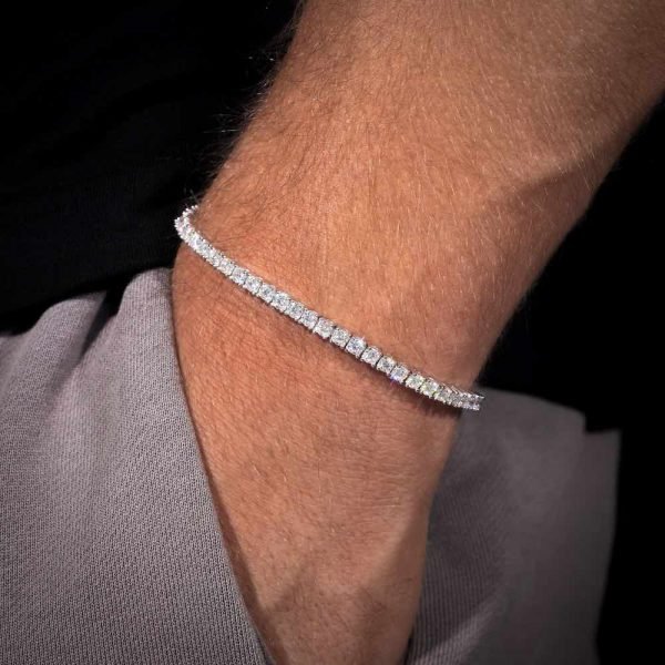4MM Moissanite Tennis Bracelet 14K Gold - Image 3