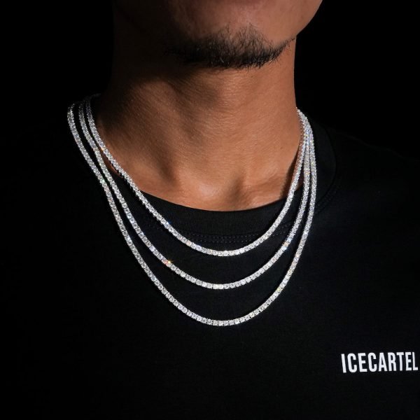4MM Moissanite Tennis Chain 14K Gold