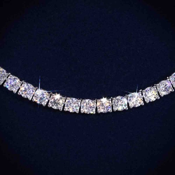4MM Moissanite Tennis Chain 14K Gold - Image 6