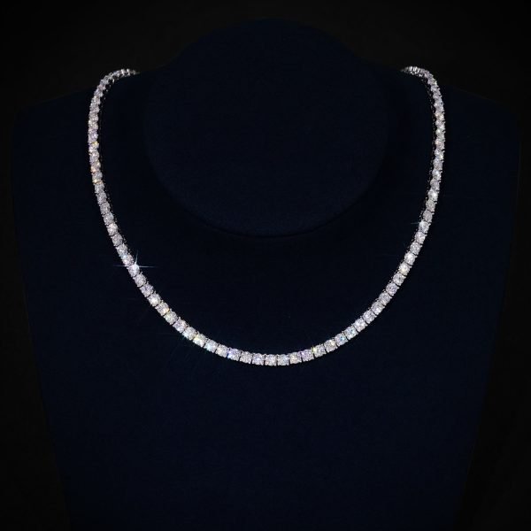 4MM Moissanite Tennis Chain 14K Gold - Image 8
