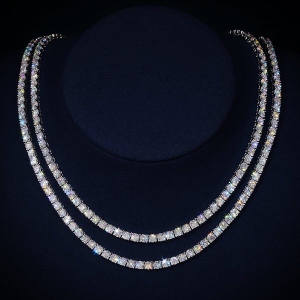 4MM Moissanite Tennis Chain 14K Gold - Image 9