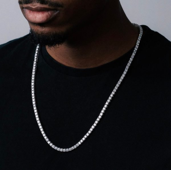 4MM Moissanite Tennis Chain 14K Gold - Image 5