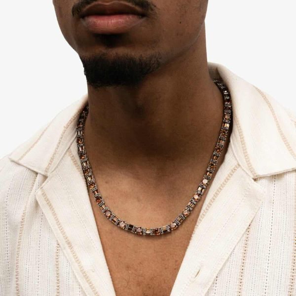 5MM Brown Moissanite Tennis Chain - Image 3