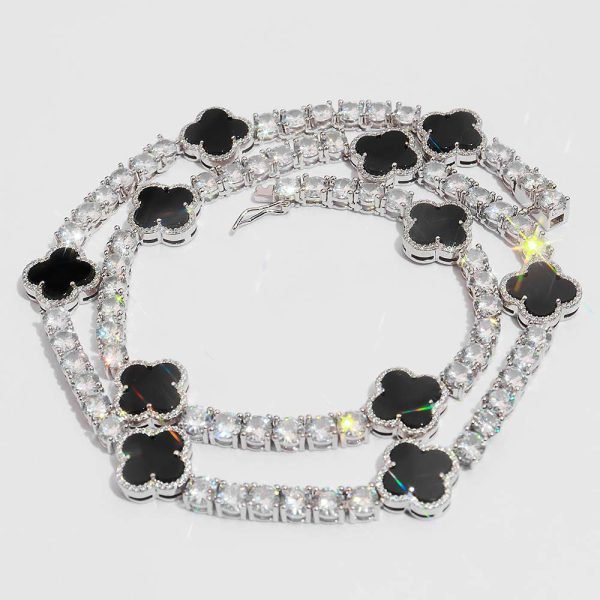 5MM Agate Moissanite Tennis Chain 14K Gold - Image 4