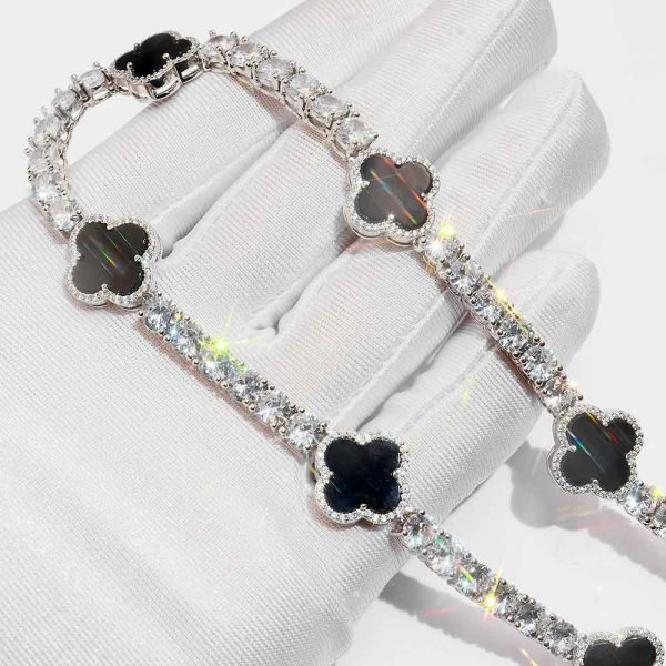 5MM Agate Moissanite Tennis Chain 14K Gold - Image 7