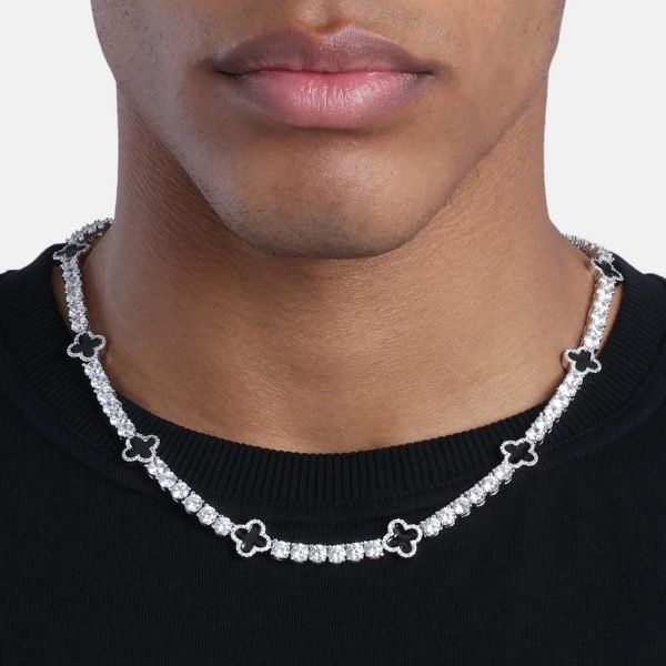 5MM Agate Moissanite Tennis Chain 14K Gold - Image 3