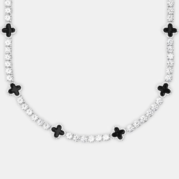 5MM Agate Moissanite Tennis Chain 14K Gold - Image 2
