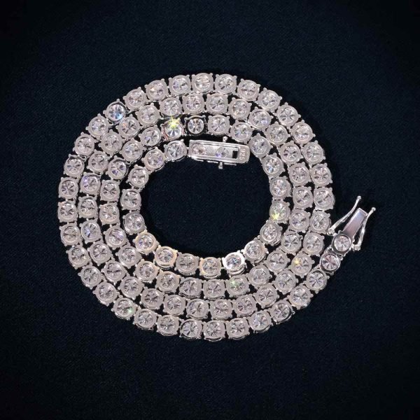 5MM Moissanite Tennis Chain 14K Gold - Image 10