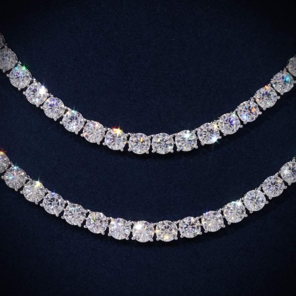 5MM Moissanite Tennis Chain 14K Gold - Image 6