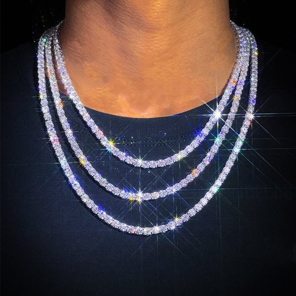 5MM Moissanite Tennis Chain 14K Gold - Image 2