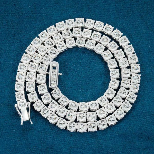 5MM Moissanite Tennis Chain 14K Gold - Image 13