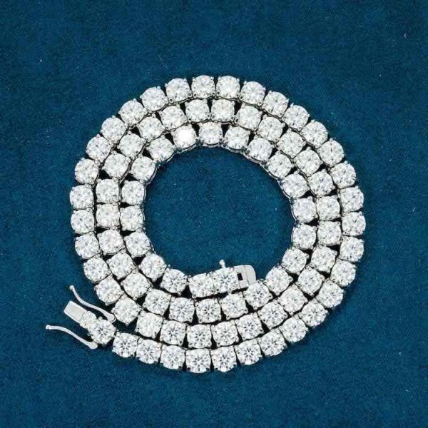5MM Moissanite Tennis Chain 14K Gold - Image 11
