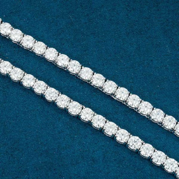 5MM Moissanite Tennis Chain 14K Gold - Image 14