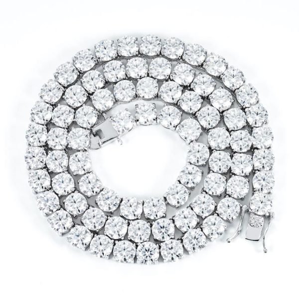 5MM Moissanite Tennis Chain 14K Gold - Image 15