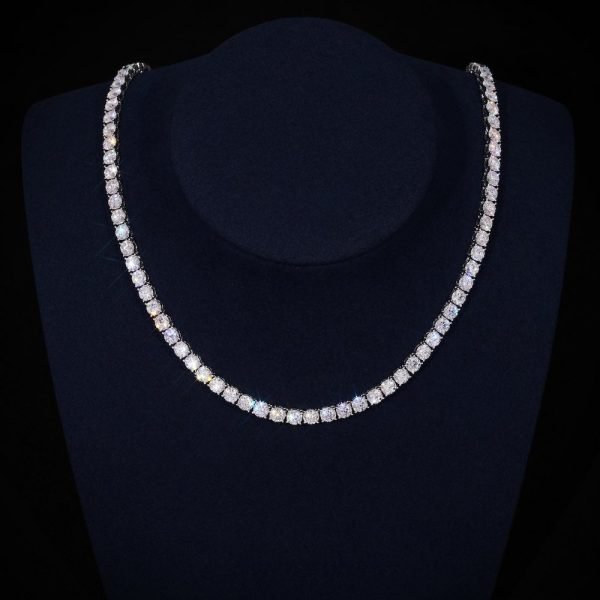 5MM Moissanite Tennis Chain 14K Gold - Image 17