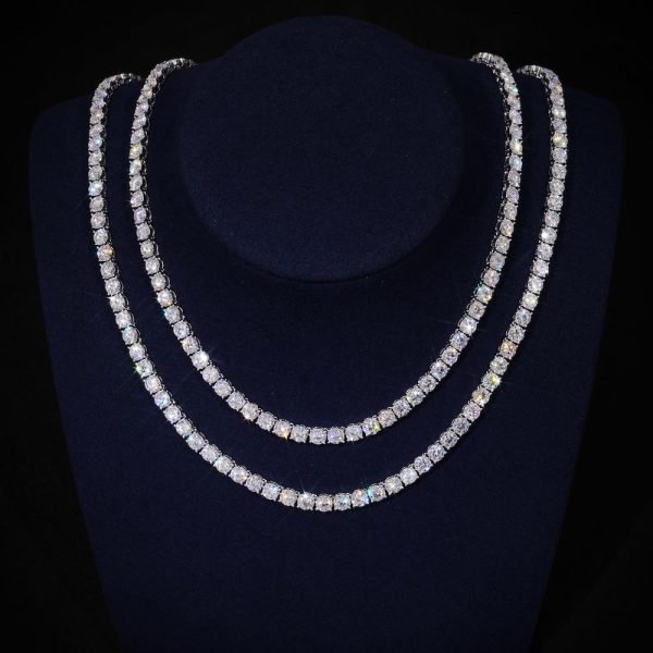 5MM Moissanite Tennis Chain 14K Gold - Image 9