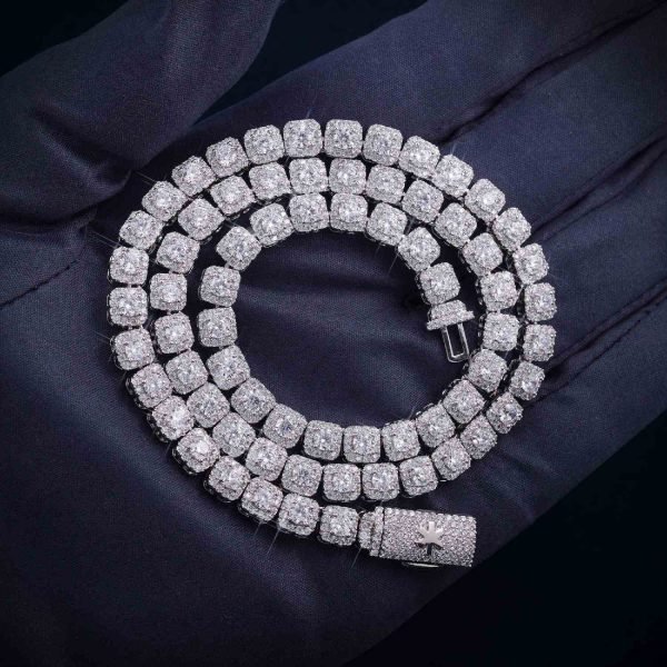 6MM VVS Clustered Tennis Chain 14K Gold - Image 6