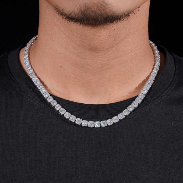 6MM VVS Clustered Tennis Chain 14K Gold - Image 3