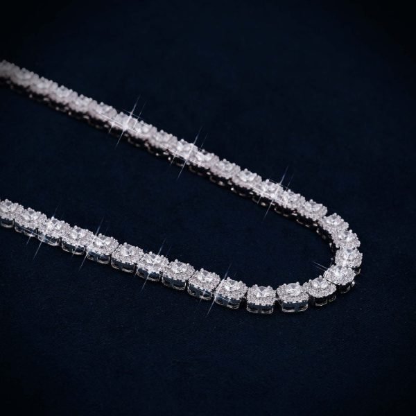 6MM VVS Clustered Tennis Chain 14K Gold - Image 5