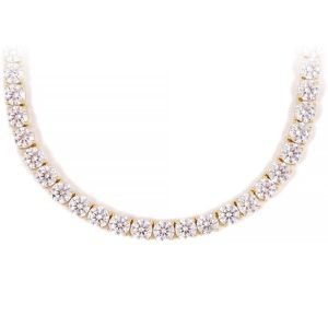 6MM Diamond Tennis Chain 14K Solid Yellow Gold