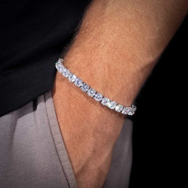 6MM Moissanite Tennis Bracelet 14K Gold - Image 3