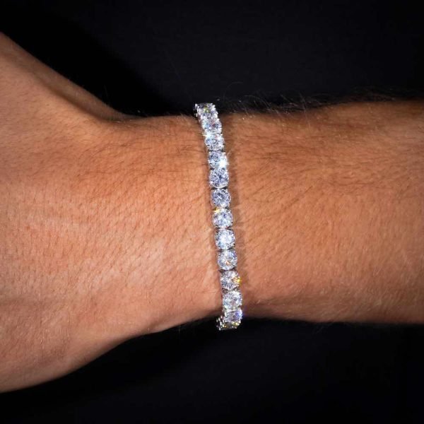 6MM Moissanite Tennis Bracelet 14K Gold - Image 4